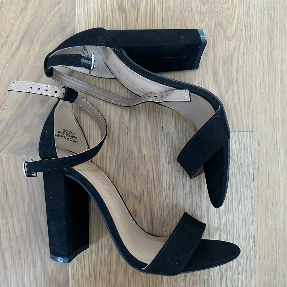 NEW Rohb by Joyce Azria Monaco High Block Heel Ankle Strap Sandal (Black) Size 6 - Picture 7 of 10